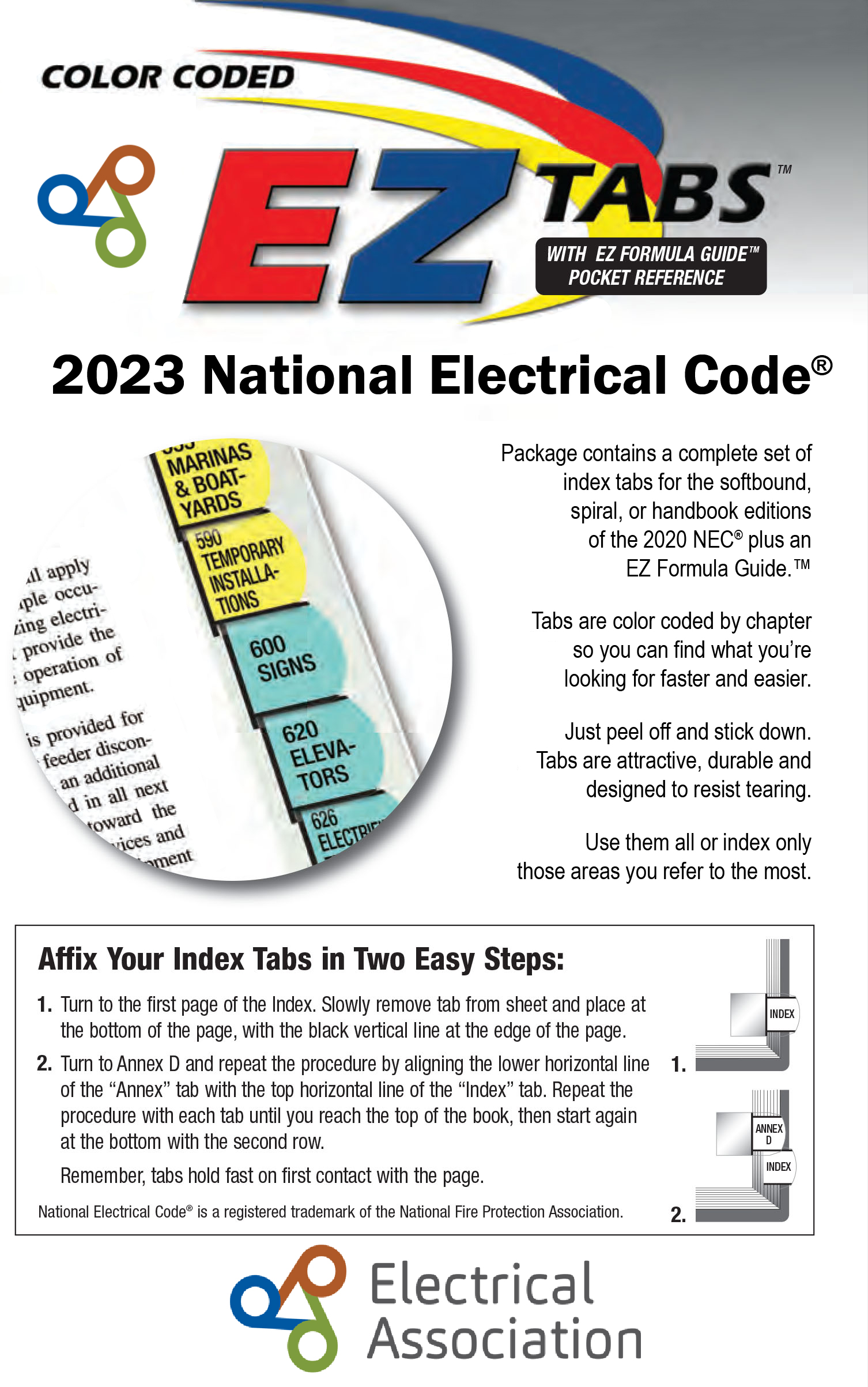 EZ Tabs for 2023 NEC Code Books